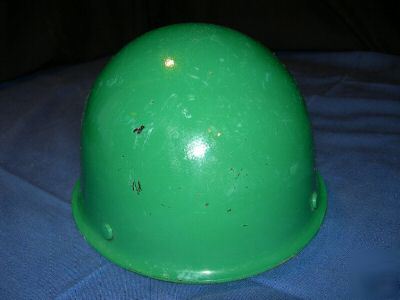 Green msa hard hat helmet