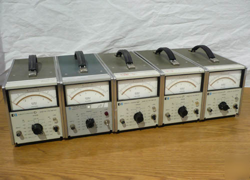 Lot: 5 hp 400E ac voltmeter & 3400A rms voltmeter 