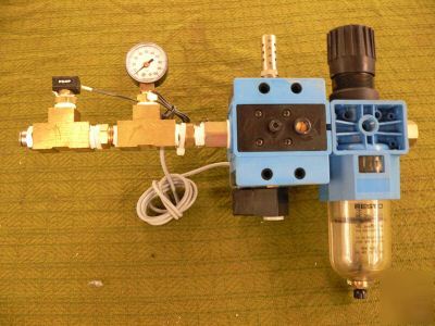 Festo filter regulator, shutoff valve, pressure switch