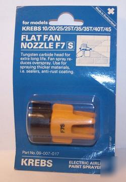 Krebs paint sprayer - flat fan nozzle F7S