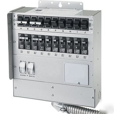 Generator transfer switch 10 circuit up to 12,500 watt