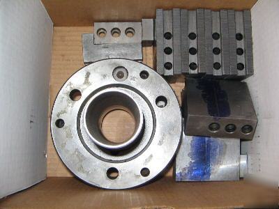 Hardinge 16C 3 jaw chuck with jaws for chnc ii+ 