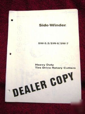 Fmc side winder mower sw-5.5-6-7 parts manual dealer