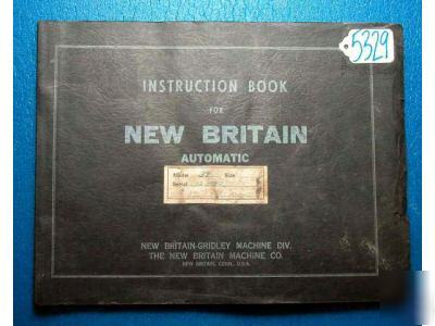 New britian instruction book models 26,36,27,37 machine