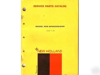 New holland 909 speedrower parts manual 1968