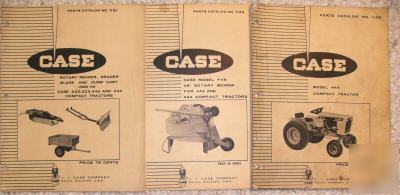 Case 220 222 442 444 compact tractors parts catalogs