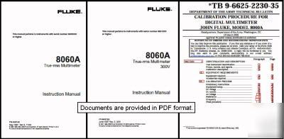 Fluke 8060A operation & service manual set