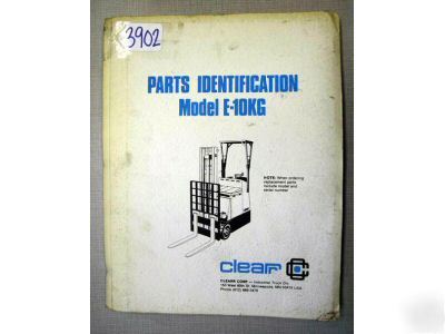 Clearr part identification manual model e-10KG forklift