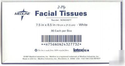 Bed side 2-ply facial tissue by medline - 1 cs # 243277