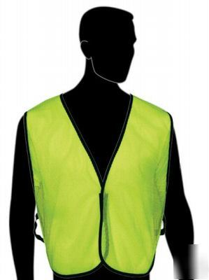 High visibility lime green traffic safety vest, 50/cs