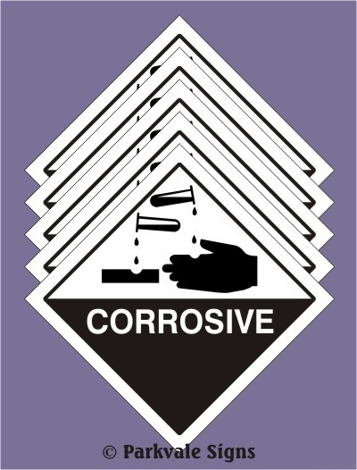 Pack of 5 corrosive stickers (1323)