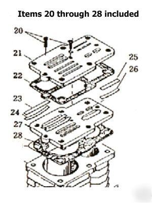 Curtis air compressor e-57 pump valve plate assembly