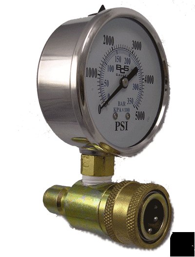 Pressure washer pressure test gauge - up to 6000PSI