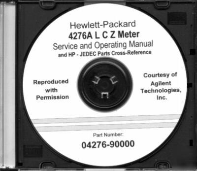 Hp 4276A service and operation manual HP4276A