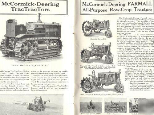 1930's farmall f-12,20,30,tractor plowing adv. catalog 