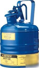 Justrite type i safety can - 1 gallon (blue)