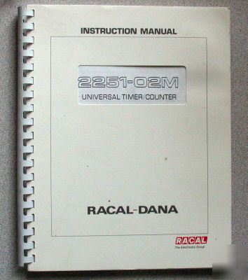 Racal 2251-02M oem original operating & service manual