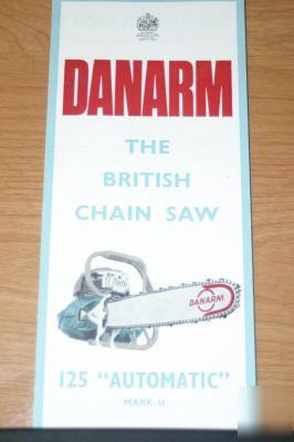 Rare original danarm chainsaw leaflet 8 sided 125 auto