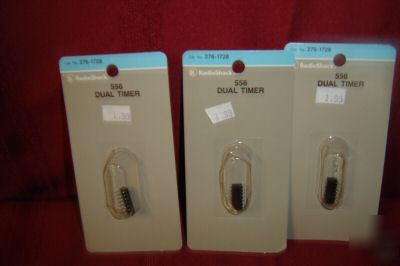 3 packages 1@ 556 dual timer radioshack 278-1728