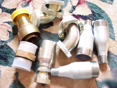 Lot of 8 hydraulic coupldings & fittings eaton + more