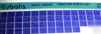 Kubota B6000 & B6000E tractor parts catalog microfiche