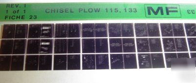 Massey ferguson 115 & 133 chisel plow parts microfiche