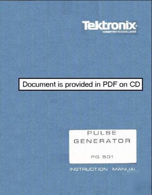 Tek tektronix PG501 pg 501 service & operation manual