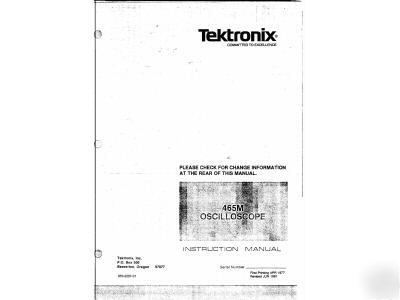 Tek tektronix 465M an/usm-425(v)1 oper & service manual