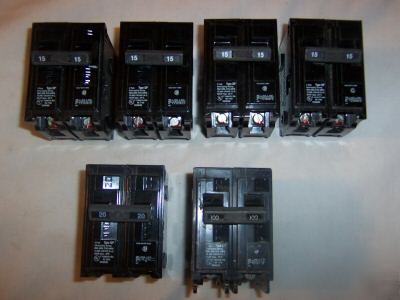 Siemens 2 pole type qp circuit breakers 15 20 100 amp