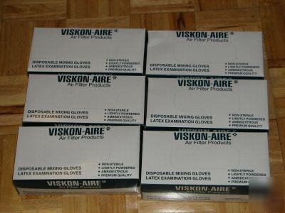 600 latex rubber protective gloves 6 boxes medium size 