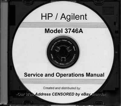 Agilent hp 3746A HP3746A operation & service manual