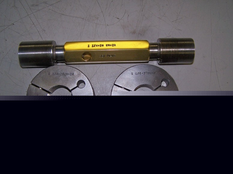 1 1/4 -28UN-2A go no-go thread gage gauge set