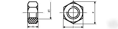 50PCS - 12M metric hex nuts steel : bossard pn BN121