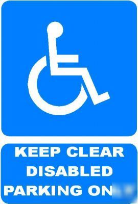 A4 disabled parking only sign/notice