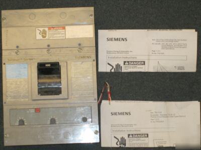 Siemens LD63F600 i-t-e sentron series 500AMP breaker