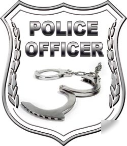 Police badge decal reflective 4