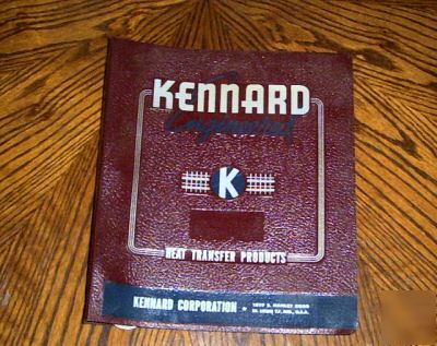 10 vintage 1950's kennard heat & a/c bulletins, catalog