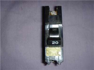 Fpe 20 amp 1 single pole bolt on circuit breaker LK2394