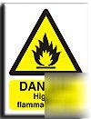 Highly flam. lpg sign-adh.vinyl-300X400MM(wa-022-am)