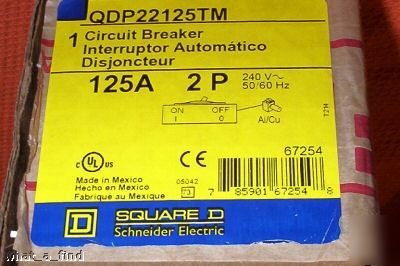 New square d QDP22125TM 125 amp Q2MB breaker wrnty 