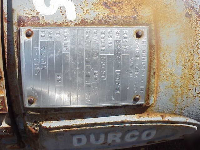 Durco 2K3X2-10A/94 pump