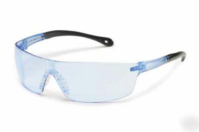 Safety glasses starlight squared wraparound blue lens