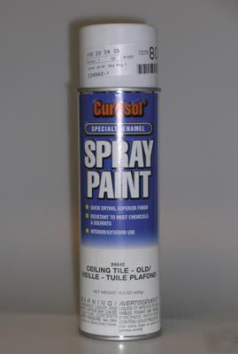 Spray paint old ceiling tile white 20 oz aerosol qty 12