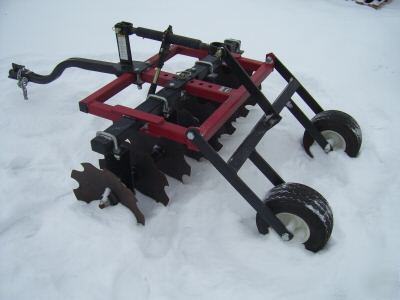 Atv & compact tractor disc harrow