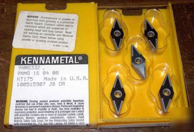 5 kennametal cutting inserts VNMG332 KT175