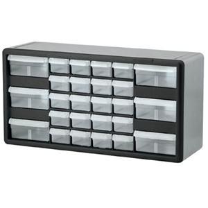 Part bin storage cabinet akro mil 26 drawer grey 10126