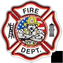 Firefighter dalmation maltese cross decal