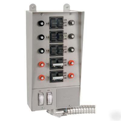 Generator transfer switch 10 circuit up to 12,500 watt