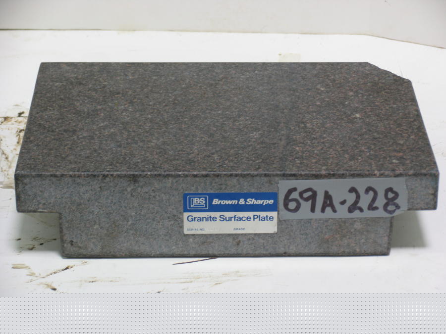 12 in x 18 in x 4 in brown & sharpe grey surface plate