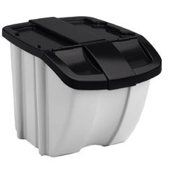 Wise giant stacking bin resin plastic recycle tote grey